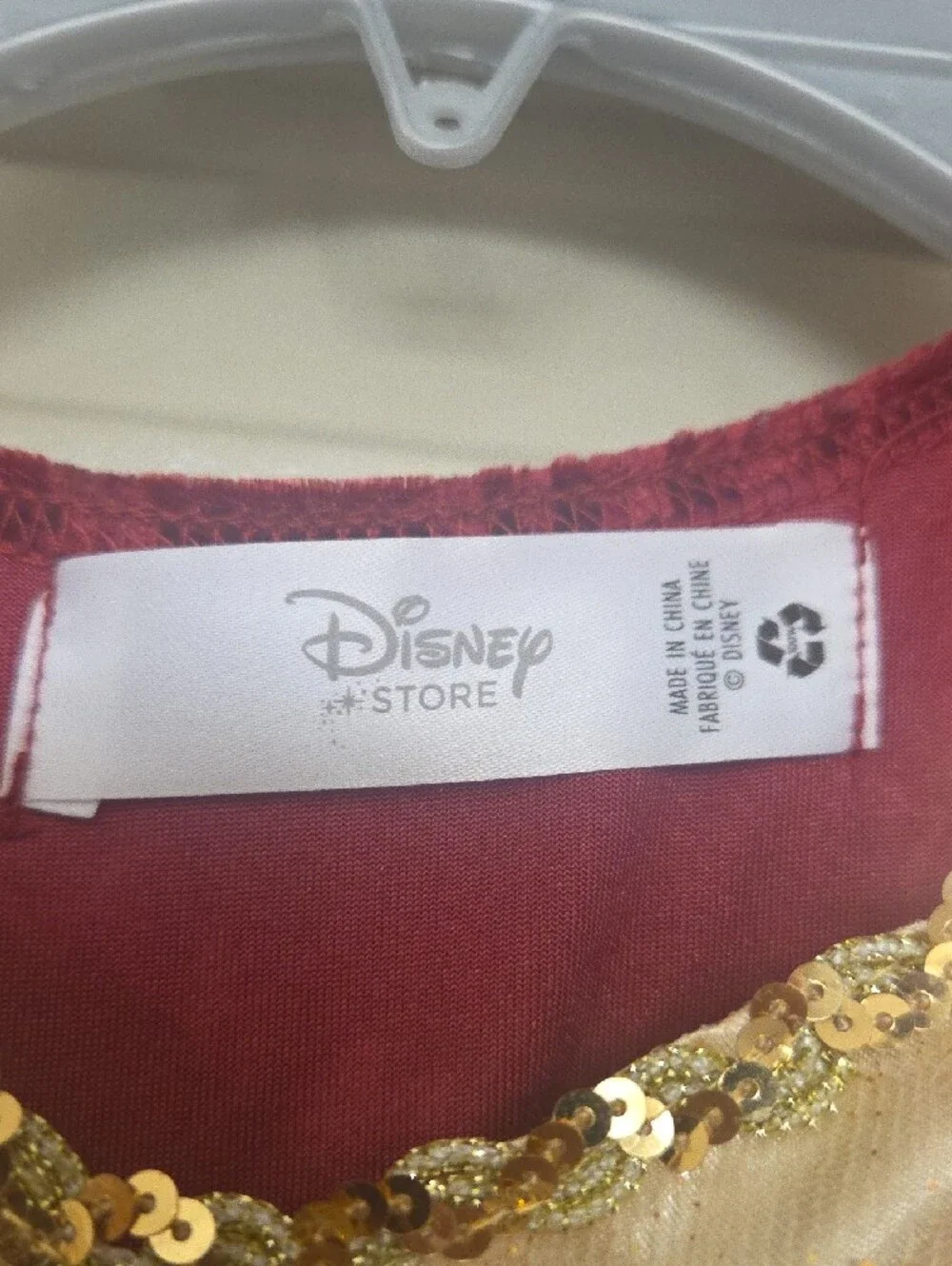 Disney Burgundy and Gold Princess Gown Costume